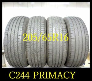 【C244】KM0303184送料無料・代引き可 店頭受取可 2022年製造 約8~7.5部山◆PRIMACY◆205/65R16◆4本