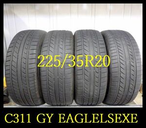 【C311】T0403254 送料無料・代引き可　店頭受取可 2023年製造 約7.5～7部山 ◆Good’YEAR EAGLE LS EXE◆225/35R20◆4本