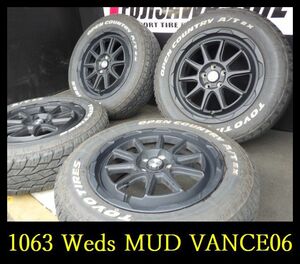 ホ夏【1063】FK7503264◆Weds MUD VANCE06◆16x6J 5穴 PCD100 +40◆2022年 TOYO A/T 195/65R16◆4本