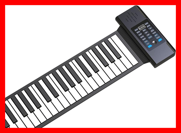 ロールピアノ 88鍵盤 電子ピアノ シリコン製 リアル感 練習用 電池内蔵 持ち運び