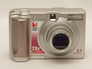 動作撮影確認済　Canon　PowerShot　A20　キヤノン　コンパクトデジタルカメラ　オールドデジカメ　単3電池