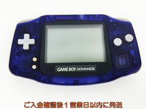 【1円】任天堂 ゲームボーイアドバンス 本体 スケルトン パープル GBA AGB-001 未検品ジャンク 電池蓋なし K03-567ek/F3