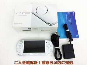 【1円】SONY PlayStation Portable PSP-3000 パールホワイト 本体 セット 未検品ジャンク バッテリーなし K03-568ek/F3