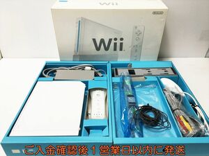 【1円】任天堂 ニンテンドー Wii 本体 セット 白 ホワイト リモコン ヌンチャク 周辺機器 未検品ジャンク G08-295ek/G4