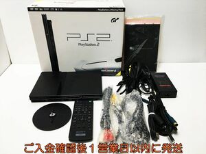 【1円】PS2 本体 セット 薄型 ブラック グランツーリスモ4 PlayStation2 SCPH-70000GT GRAN TURISMO 4 未検品ジャンク G08-298ek/G4
