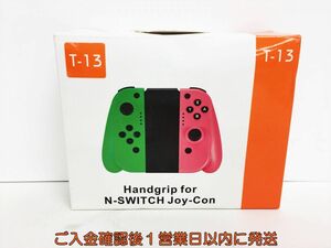 【1円】未使用品? Switch 社外製 Joy-con 左右 グリップ セット T-13 ネオングリーン/ネオンピンク 未検品ジャンク L07-283ek/F3