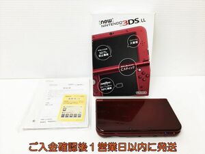 【1円】Newニンテンドー3DSLL 本体 セット メタリックレッド 任天堂 RED-001 動作確認済 3DS LL J06-546rm/F3