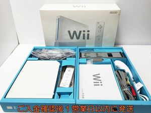 【1円】任天堂 ニンテンドー Wii 本体 周辺機器 セット リモコン ヌンチャク ホワイト 白 未検品ジャンク L04-079ek/G4