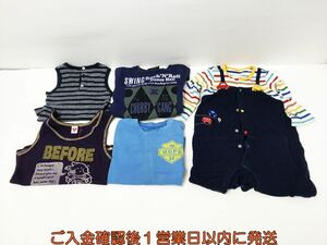 【1円】子供服 幼児服 服 キッズ ベビー服 トップス パンツ ロゴ つなぎ ボーダー まとめ売りセット F01-029yk/F3