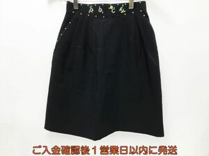 【1円】ゴルフ PARIS パリス スカート ブラック系 刺繍 サイズS ゴルフウェア L01-271tm/F3