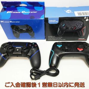 【1円】PS4 非純正 ワイヤレスコントローラー ゲーム機周辺機器 2個セット 未検品 ジャンク M02-206ym/F3の画像1