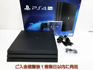 【1円】PS4 Pro 本体/箱 セット CUH-7100B ブラック 1TB ゲーム機本体 SONY 初期化/動作確認済み 外箱破れ有 M06-254ym/G4