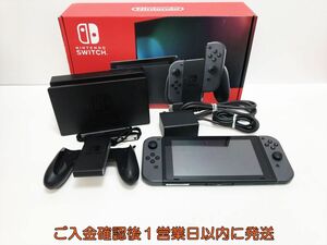 【1円】任天堂 新型 Nintendo Switch 本体/箱 セット グレー ゲーム機本体 初期化/動作確認済み スイッチ L03-640ym/G4