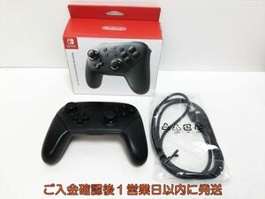 【1円】任天堂 純正 Nintendo Switch Proコントローラー ブラック ニンテンドースイッチ 未検品ジャンク M06-302ym/F3