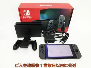 【1円】任天堂 新型 Nintendo Switch 本体/箱 セット グレー ゲーム機本体 初期化/動作確認済 G03-123sy/G4