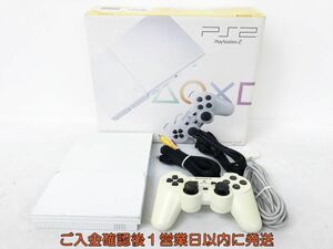 【1円】PS2 本体 セット 薄型 ホワイト SONY PlayStation2 SCPH-90000 CW 未検品ジャンク プレステ2 DC07-876jy/G4