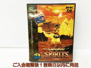 【1円】ネオ・ジオ サムライスピリッツ ゲームソフト 箱/説明書あり 未検品ジャンク SNK NEOGEO カセット J06-740rm/F3