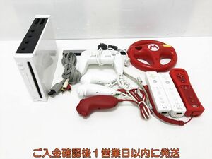 [1 jpy ] nintendo Nintendo Wii body peripherals set set sale not yet inspection goods Junk remote control steering wheel etc. F09-754tm/G4