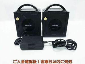 【1円】任天堂 ゲームキューブ GC ゲーム機本体 2台 ブラック ニンテンドー まとめ売り 未検品ジャンク F08-1461tm/G4