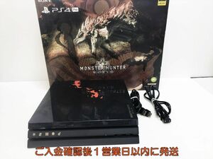 【1円】PS4 Pro 本体/箱 セット モンスターハンターワールド 1TB ゲーム機本体 SONY 初期化/動作確認済み J09-276ym/G4