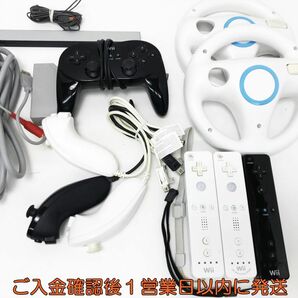 【1円】任天堂 ニンテンドーWii 本体 周辺機器 セット まとめ売り 未検品ジャンク リモコン ハンドル等 F09-762tm/G4の画像2