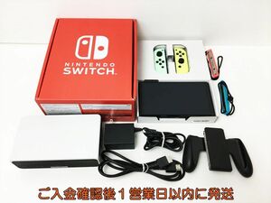 【1円】任天堂 有機ELモデル Nintendo Switch 本体 セット パステルグリーン/パステルイエロー スイッチ 動作確認済 J01-603rm/G4