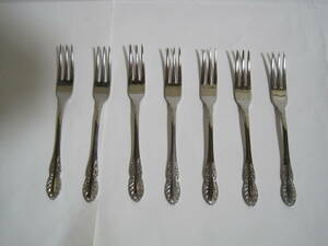 . Fork 18-8 stainless steel 7ps.@AZUMA stamp high class Western-style tableware 