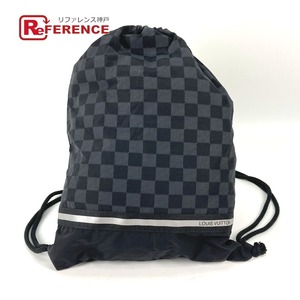 美品 LOUIS VUITTON ルイヴィトン M72514 ジムセット ナップサックのみ カバン バック ダミエ グラフィット リュックサック【中古】