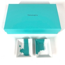 未使用 TIFFANY&Co. ティファニー ヴィドポシェ 灰皿 ミニ アッシュトレイ 2つセット ペア カラーブロック 灰皿 ブルー メンズ【中古】_画像2