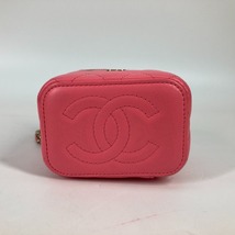 美品 CHANEL シャネル AP1340 スモール バニティバッグ チェーン ミラー付き ミニ タイムレスクラシック ショルダーバッグ ピンク【中古】_画像6