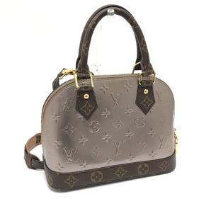 LOUIS VUITTON ルイヴィトン M44862 アルマBB 2WAYバッグ モノグラムヴェルニ ハンドバッグ シャンパーニュメタリゼグレー グレー 中古】の画像2