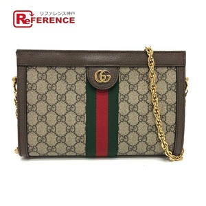 GUCCI グッチ 503877 オフィディア GG スモール チェーン ショルダーバッグ ブラウン レディース【中古】