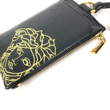 VERSACE ヴェルサーチ メデューサ ストラップ付 財布 小銭入れ コインケース ブラック メンズ【中古】_画像4