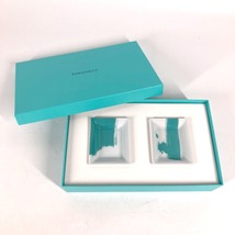 TIFFANY&Co. ティファニー カラーブロック ミニ アッシュトレイ 2つセット ペア ヴィドポシェ 灰皿 灰皿 ホワイト メンズ【中古】_画像2