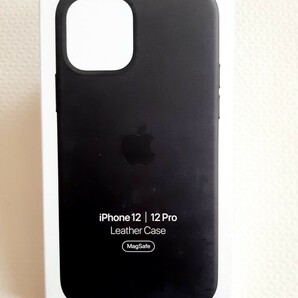 アップル純正 iphone12 レザーケース ブラックの画像1