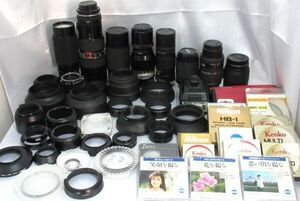 ①★大量★レンズ フィルター フード など おまとめ★Nikon CANON PENTAX Minolta など 詳細不明 長期保管品 ジャンク品