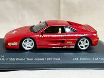 model-car.com ixo イクソ1/43 MDC014 フェラーリ Ferrari F355 World Tour Japan 1997 Red レッド Limited Edition_画像2