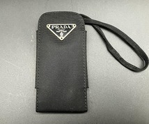 □【PRADA プラダ】マルチポーチ 携帯ケース IQOSケース アイコスケース タバコケース ナイロン ブラック 黒 中古品 □_画像2