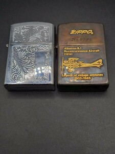 ★ライター2点まとめ　ZIPPO/ジッポー　Ronson/ロンソン オイルライター　アルバトロス　B-1　0224A