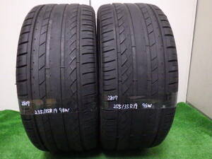 2817 中古タイヤ ハイフライ　HF805 255/35R19 2本セット 引き取り取り付け 持ち込みタイヤ交換