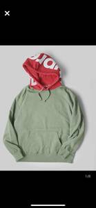 Supreme ◆21AW Contrast Hooded Sweatshirt パーカー Lサイズ カーキ プルオーバー フーディー シュプリーム ◆WP15