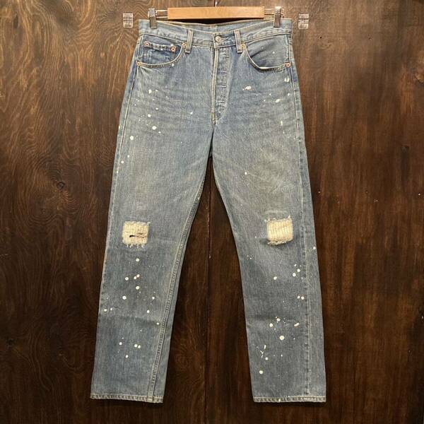 Levi's リーバイス 501デニム W32 02年製 ジーンズ ダメージ加工 グランジ デニムパンツ フィリピン製