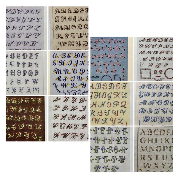 フェリシモ クチュリエ 花文字 イニシャル サンプラー 全12回完全セット 刺繍