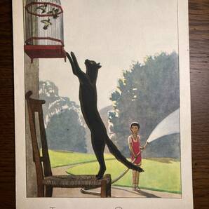 1934年★A.E.マルティ 表紙絵『 TROIS PETITS OISEAUX 』GOBEY アールデコ楽譜 ゴベイ薬学研究所の画像1