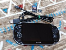 PS Vita PCH-1100 本体 メモリーカード USB充電器 マインクラフト_画像1