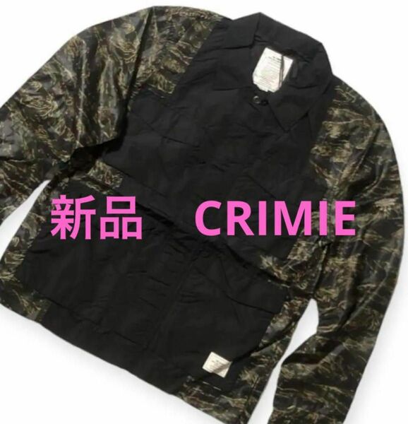 新品　CRIMIE combination jungle shirt 迷彩柄