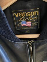 VANSON x BACKDROP 9TJV LEATHER JACKET with CROSS BONE Black バンソン　レザージャケット_画像4