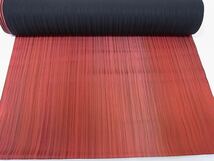 未使用品　反物　羽尺　羽織・雨コート　ロングサイズ　リバーシブル　黒色　赤色　正絹■003_画像4