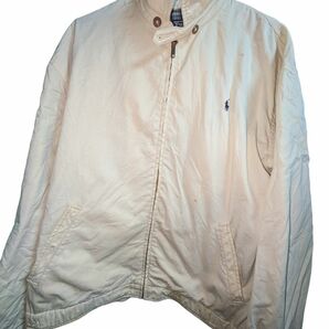 【中古 難あり】90年代 RALPH LAUREN スウィングトップ ベージュ ラルフローレン メンズ ジャケット Lサイズ