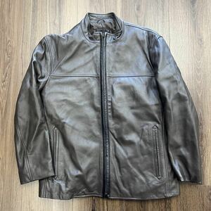 L&B HOMME ラムレザー　ジャケット　ハーフコート　ブラック